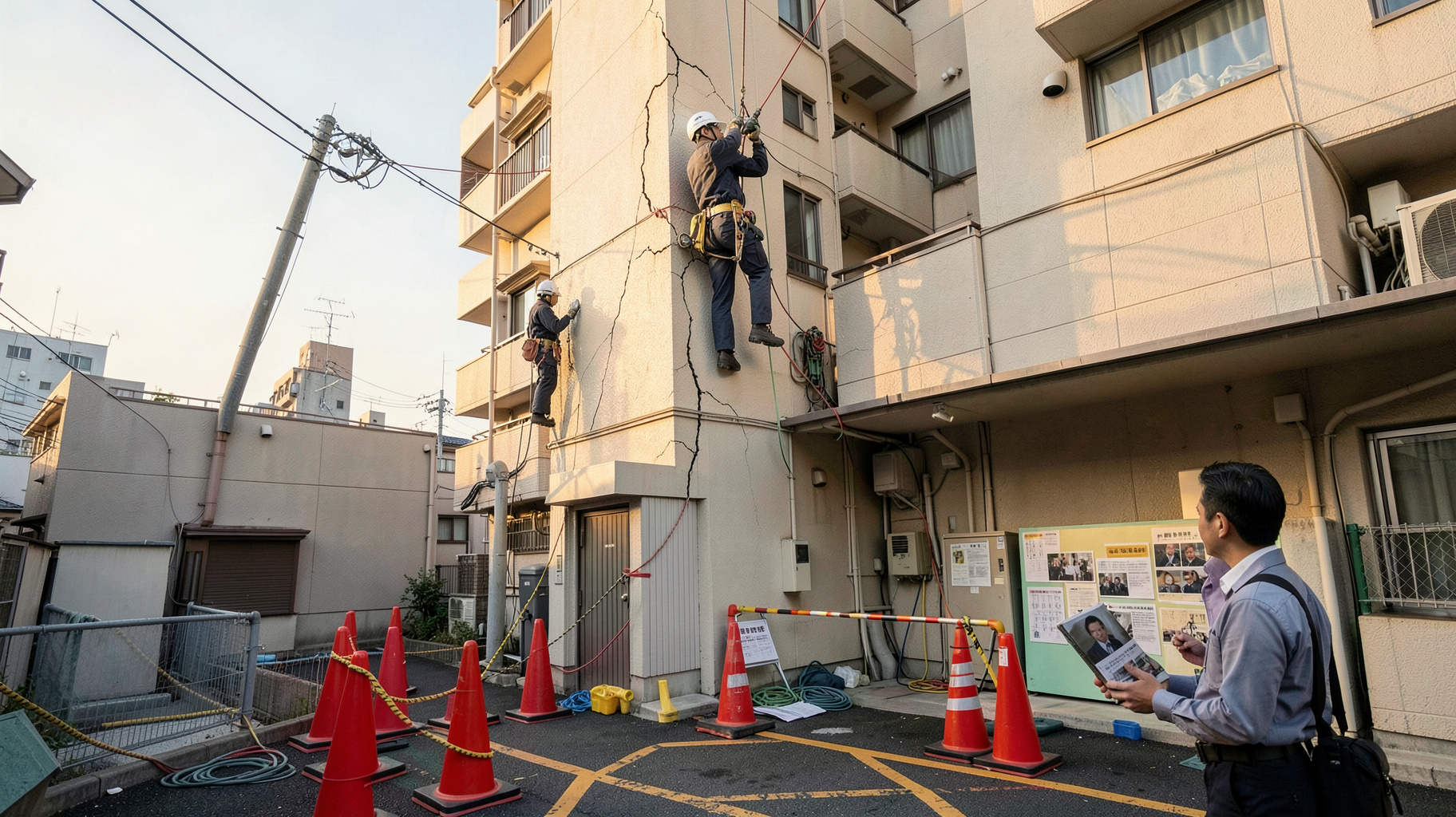 関西のロープアクセス実績1200件超が示す、建物保全の新しい収益モデル